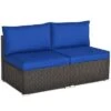 Costway 2PCS Patio Rattan Armless Sofa Sectional Furniture -Crosley Shop GUEST 1b61e0ea bfc6 490d 8d79 02ee681662d6