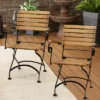 Sunnydaze Decor Sunnydaze Indoor/Outdoor Patio Or Dining Deluxe Chestnut Wooden Folding Bistro Arm Chair - Brown -Crosley Shop GUEST 1bd1f2f4 3962 45bb 8d36 98f0687f0a45