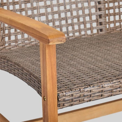 Hampton Wicker Loveseat - Natural/Gray - Christopher Knight Home 6 Hampton Wicker Loveseat - Natural/Gray - Christopher Knight Home - Image 4