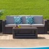 Flash Furniture Chocolate Brown Faux Rattan Sofa With All-Weather Beige Cushions -Crosley Shop GUEST 1e65ca21 293e 4a5a 92cc 9bcdf795d893 1