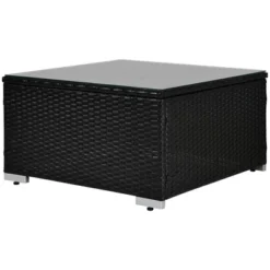 7pc Wicker Patio Conversation Set With Pillows & Cushions - Espresso/Blue - GODEER 16 7pc Wicker Patio Conversation Set With Pillows & Cushions - Espresso/Blue - GODEER -Crosley Shop GUEST 1f2765f0 f337 4c5e 93f5 a055427a6f2d