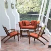 Westlake 3pc Wood Patio Chat Set With Cushion - Red Brick - Cambridge Casual -Crosley Shop GUEST 1f4ff5aa 1fdb 4069 8492 0251723c8d8d