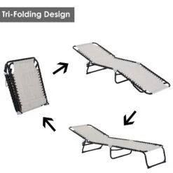 Outsunny Outdoor Folding Chaise Lounge Chair Portable Lightweight Reclining Garden Sun Lounger With 4-Position Adjustable Backrest For Patio, Deck, And Poolside -Crosley Shop GUEST 1ff58c21 8952 4018 a3ee 65d6db93613f