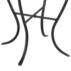 Teal Island Designs Modern Black Round Outdoor Accent Side Table 14" Wide Free-Form Mosaic Tabletop For Front Porch Patio Home House Balcony -Crosley Shop GUEST 20441bd3 7cef 4460 802f 7d49152a859b