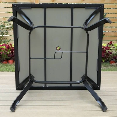 5pc Patio Set With Steel Table & Wicker Rattan Dining Chairs With Cushions - Captiva Designs 9 5pc Patio Set With Steel Table & Wicker Rattan Dining Chairs With Cushions - Captiva Designs - Image 7