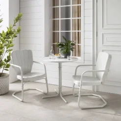 Ridgeland 3pc Outdoor Bistro Set With Table & 2 Chairs - White - Crosley 15 Ridgeland 3pc Outdoor Bistro Set With Table & 2 Chairs - White - Crosley -Crosley Shop GUEST 217a26b8 bfe3 44ae 89d4 176d626b9b35