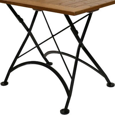 Sunnydaze Decor Sunnydaze Indoor/Outdoor Chestnut Wood Large Folding Patio Family Dining Table - 31" - Brown 6 Sunnydaze Decor Sunnydaze Indoor/Outdoor Chestnut Wood Large Folding Patio Family Dining Table - 31" - Brown - Image 4