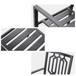 Captiva Designs 5pc Steel Outdoor Patio Dining Set With 37" Square Table Black 8 Captiva Designs 5pc Steel Outdoor Patio Dining Set With 37" Square Table Black -Crosley Shop GUEST 22c9ecea 9092 451e a666 9919c8449225