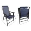 Pure Garden Folding Lounge Chairs – Portable Camping Or Lawn Chairs, Navy, Set Of 2