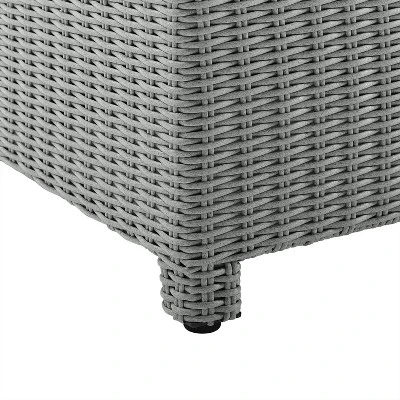 Bradenton 5pc Wicker Sofa Set With Fire Table - Gray - Crosley 14 Bradenton 5pc Wicker Sofa Set With Fire Table - Gray - Crosley - Image 12