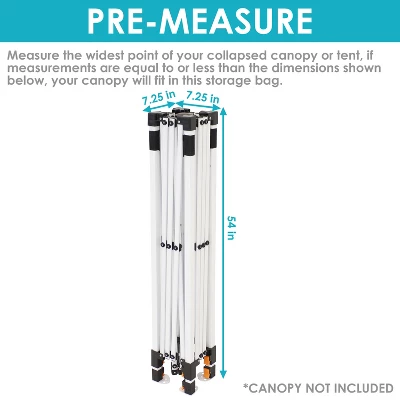 Sunnydaze Decor Sunnydaze Standard Pop-Up Canopy 120D Polyester Carrying Bag - Black 7 Sunnydaze Decor Sunnydaze Standard Pop-Up Canopy 120D Polyester Carrying Bag - Black - Image 5