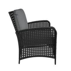 2pk Steel Woven Wicker Lounge Chairs With Cushions - Black/Gray - Room & Joy -Crosley Shop GUEST 2484a350 2320 4dfd 9c47 fb2e06ebcbe5