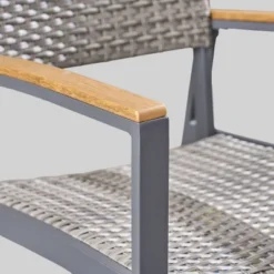 Luton 2pk Wicker & Aluminum Patio Dining Chair - Gray - Christopher Knight Home -Crosley Shop GUEST 25f6cae6 fa62 4b2f a960 420f4eb4f526