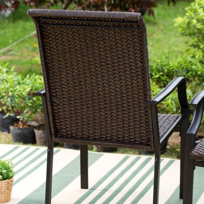 3pc Patio Conversation Set With Wicker Rattan Chairs & Round Coffee Table - Captiva Designs 9 3pc Patio Conversation Set With Wicker Rattan Chairs & Round Coffee Table - Captiva Designs - Image 7