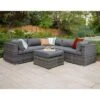 4pc Metal Multi-Shade Rattan Sectional - Gray - Saracina Home -Crosley Shop GUEST 273a4d33 7d82 40c4 8d88 2555be4e1d30