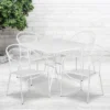 Flash Furniture Oia Commercial Grade 35.5" Square Indoor-Outdoor Steel Patio Table Set With 4 Round Back Chairs -Crosley Shop GUEST 2751024b 13ba 42a9 9c0a 8a7278138e36