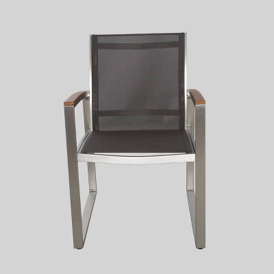 3pc Glasgow Aluminum And Mesh Patio Chat Set Silver - Christopher Knight Home 4 3pc Glasgow Aluminum And Mesh Patio Chat Set Silver - Christopher Knight Home - Image 2