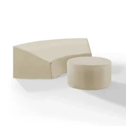 Crosley 2pc Furniture Covers, Round Sectional Sofa And Coffee Table, Tan -Crosley Shop GUEST 276ed3d0 e952 4fdf a391 3eeb2de17357