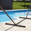 The Hamptons Collection 180” Black Steel 3-Beam Hammock Stand With Hardware -Crosley Shop GUEST 27781ffb 0744 4a79 b071 f40b399d1537
