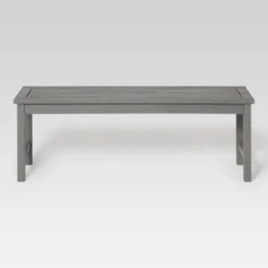 Ravenscroft Modern Boho Acacia Wood Slat Top Outdoor Dining Bench - Gray Wash - Saracina Home 13 Ravenscroft Modern Boho Acacia Wood Slat Top Outdoor Dining Bench - Gray Wash - Saracina Home -Crosley Shop GUEST 28a837eb 59ee 4062 beb1 fa99fffdaa10