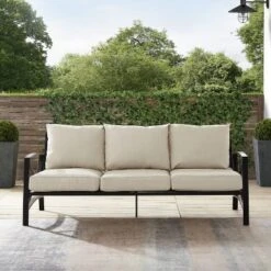 Kaplan Outdoor Metal Sofa Oil Rubbed Bronze With Cushions - Crosley 20 Kaplan Outdoor Metal Sofa Oil Rubbed Bronze With Cushions - Crosley -Crosley Shop GUEST 28fe4d4d ae12 433d bd79 380591f7bff0