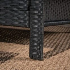 St. Lucia 4pc Wicker Patio Seating Set Black/White - Christopher Knight Home -Crosley Shop GUEST 2951a3f0 5306 49d4 89cb 580249810c3a