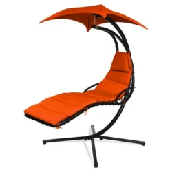 Tangkula Patio Hammock Chair Floating Hanging Chaise Lounge Chair W/ Canopy -Crosley Shop GUEST 29c0e640 c434 4193 bb2a 1ef2b8170093