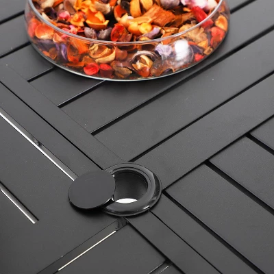 5pc Patio Dining Set With Round Table & Steel C-Spring Chairs - Captiva Designs 6 5pc Patio Dining Set With Round Table & Steel C-Spring Chairs - Captiva Designs - Image 4