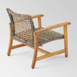 Hampton 6pc Wood & Wicker Chat Set - Natural/Gray - Christopher Knight Home -Crosley Shop GUEST 2a451d78 9254 458b 9507 f8dd4ae84387 1