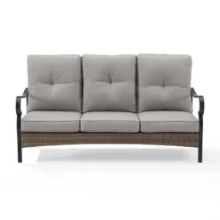Dahlia Outdoor Steel Sofa Taupe/Matte Black - Crosley -Crosley Shop GUEST 2bacda56 29c5 4a97 90e0 21695aa97058