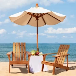 Irving Outdoor Patio Modern Acacia Wood Adirondack Chair - JONATHAN Y -Crosley Shop GUEST 2bbe02cf fdc3 4813 9e3b 95f3e5e015aa