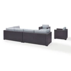 Biscayne 7pc Outdoor Wicker Sectional Set - Mist - Crosley -Crosley Shop GUEST 2bf5f31e 90bf 41a6 804a c60541c4b64b