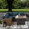 Bradenton 4pc Outdoor Wicker Sectional Set With Fire Table - Crosley -Crosley Shop GUEST 2c1978dd fc2f 49dc 8e48 f7ef300312a5