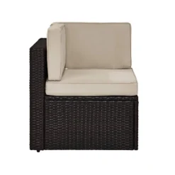 Palm Harbor Outdoor Wicker Corner Chair - Sand - Crosley 13 Palm Harbor Outdoor Wicker Corner Chair - Sand - Crosley -Crosley Shop GUEST 2c71a616 ab79 4726 b370 94106024bbae