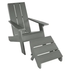 Italica 2pc Modern Adirondack Chair And Folding Ottoman - Highwood -Crosley Shop GUEST 2ca6d951 7e87 4882 86e7 d4aa12f24384