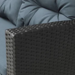 6pc Wicker Patio Conversation Set With Glass Table Ottomans & Cushions - Black/Dark Gray - GODEER 30 6pc Wicker Patio Conversation Set With Glass Table Ottomans & Cushions - Black/Dark Gray - GODEER -Crosley Shop GUEST 2d65282c d143 4e3f b7e4 0641266d861e