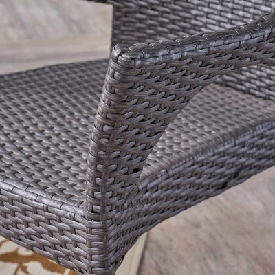 Arden 5pc Wicker Patio Dining Set - Gray - Christopher Knight Home 3 Arden 5pc Wicker Patio Dining Set - Gray - Christopher Knight Home