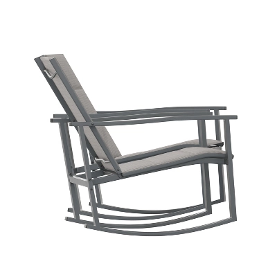 Flash Furniture Brazos Set Of 2 Outdoor Rocking Chairs With Flex Comfort Material And Metal Frame 11 Flash Furniture Brazos Set Of 2 Outdoor Rocking Chairs With Flex Comfort Material And Metal Frame - Image 9