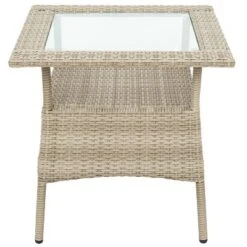 4pc Wicker Adjustable Patio Seating Set With Cushions - Natural/Gray - GODEER -Crosley Shop GUEST 2ec76f27 b843 494c ae3d f8b5f2c604dd