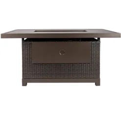 Kinger Home Novi 5-Piece Rattan Wicker Propane Fire Pit Set With An Aluminum Frame -Crosley Shop GUEST 2f26c8c7 b0f6 4d96 bc73 4e9a7006d254