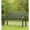 Plow & Hearth Hummingbird Metal Garden Bench, In Black 1 Plow & Hearth Hummingbird Metal Garden Bench, In Black -Crosley Shop GUEST 2f2f7e00 1059 4508 a07e 62a684201781