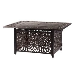 5pc Outdoor Dining Set With 48" Rectangle Fire Table, Deep Seating Swivel Rocking Chairs, Wind Blocker Lid & Fabric Covers - Oakland Living -Crosley Shop GUEST 2fdf80a6 24ab 4181 949f 063c3253ea08 2