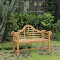 Lutyens 4ft Teak Bench - Natural - Cambridge Casual