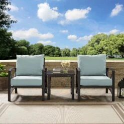 3pc Kaplan Outdoor Seating Set With 2 Chairs & Side Table - Mist - Crosley 11 3pc Kaplan Outdoor Seating Set With 2 Chairs & Side Table - Mist - Crosley -Crosley Shop GUEST 31c69ecb 0290 41af a26a 5268e201f153
