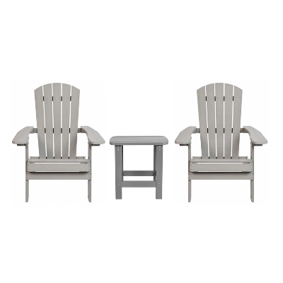 Emma And Oliver Set Of 2 Indoor/Outdoor Folding Adirondack Chairs With Side Table 17 Emma And Oliver Set Of 2 Indoor/Outdoor Folding Adirondack Chairs With Side Table - Image 15
