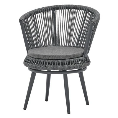 3pc Outdoor Wicker Conversation Set With Cushions - Dark Gray - GODEER 11 3pc Outdoor Wicker Conversation Set With Cushions - Dark Gray - GODEER - Image 9