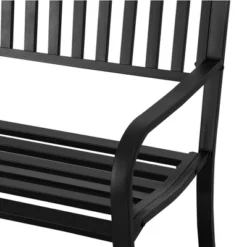 Outsunny 50" Garden Park Bench, Slatted Steel Outdoor Decorative Loveseat For Patio Lawn -Crosley Shop GUEST 3250718d 4b7e 41fa 8a0a bfa5c3f7dcbf