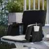 Flash Furniture Extra Wide Foldable Reclining Heated Stadium Chair With Backpack Straps - Black -Crosley Shop GUEST 3264afd6 da0c 4a03 a6c7 aedf6e105815