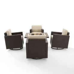 Palm Harbor 5pc Outdoor Wicker Conversation Set With Fire Table - Sand - Crosley 17 Palm Harbor 5pc Outdoor Wicker Conversation Set With Fire Table - Sand - Crosley -Crosley Shop GUEST 32bbcf5b d40a 4c38 b21f f4cbc7eab040