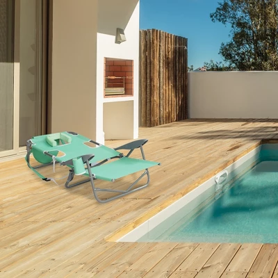 Ostrich Lightweight Portable Outdoor On Your Back Folding Reclining Chair For Lawn Beach Camping With 5 Seat Adjustment Backpack Straps And Cup Holder 5 Ostrich Lightweight Portable Outdoor On Your Back Folding Reclining Chair For Lawn Beach Camping With 5 Seat Adjustment Backpack Straps And Cup Holder - Image 3